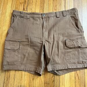 Duluth Trading Cargo Shorts Mens 46 Brown Flex Fire Hose Work 9” Inseam